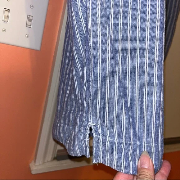 Isabella Sinclair Anthropologie Piper Blue Striped Shirt Dress - Picture 11 of 15